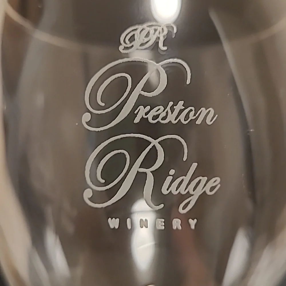 Pair of Preston Ridge Winery Wine Glasses